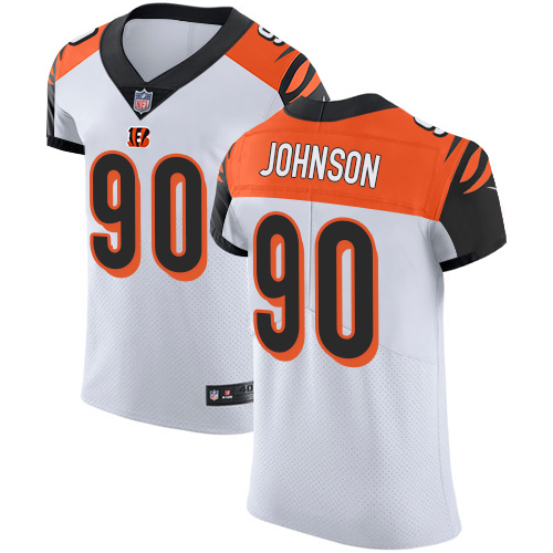 Nike Bengals #90 Michael Johnson White Men's Stitched NFL Vapor Untouchable Elite Jersey